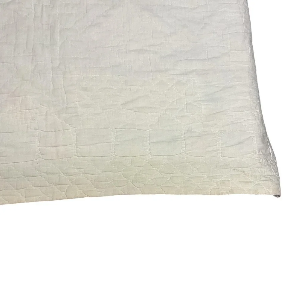 Vintage Hand Quilted Star Quilt 64x82 Labeled Patchwork American Cottage Bedding